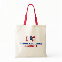 I Love Berkeley Lake, Georgia Canvas Bags