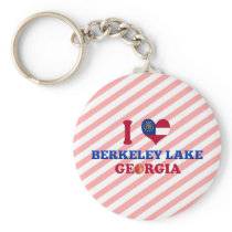 I Love Berkeley Lake, Georgia Key Chain