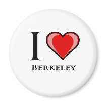 I Love Berkeley Refrigerator Magnet