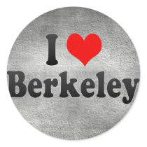 I Love Berkeley, United States Round Stickers