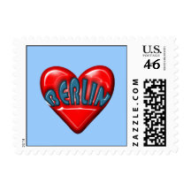 I Love Berlin Postage Stamp