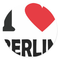 i love berlin round stickers