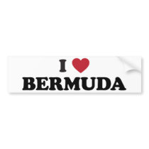 I Love Bermuda Bumper Sticker