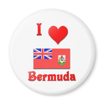 I Love Bermuda Magnets
