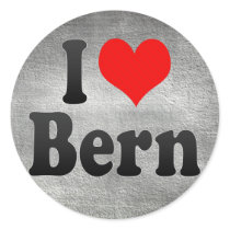 I Love Bern, Switzerland Round Stickers
