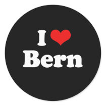 I Love Bern Tshirt White Tshirt Round Stickers