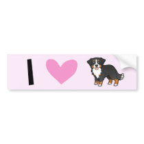 I Love Bernese Mountain Dogs Bumper Stickers