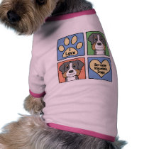 I Love Bernese Mountain Dogs Doggie Tee Shirt
