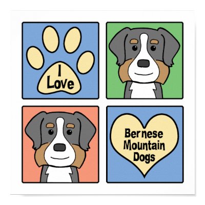 I Love Bernese Mountain Dogs posters