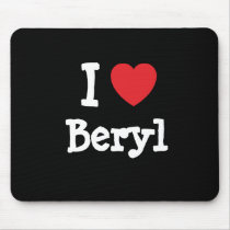 I love Beryl heart T-Shirt Mouse Pads
