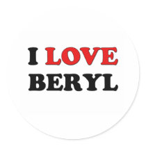 I Love Beryl Stickers