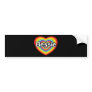 I love Bessie: rainbow heart Bumper Stickers