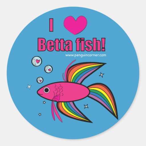 I Love Betta Fish! Stickers