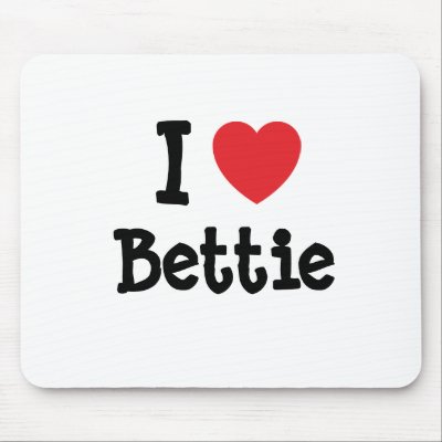 I love Bettie heart T-Shirt Mouse Mat by funnycustomtshirts