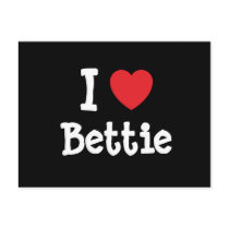I love Bettie heart T-Shirt postcards