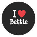 I love Bettie heart T-Shirt stickers by funnycustomtshirts I love Bettie heart T-Shirt stickers