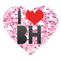I Love BH Heart Sticker