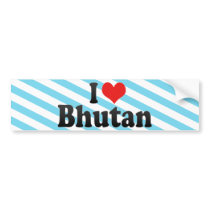 I Love Bhutan Bumper Sticker