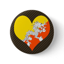 I Love Bhutan Buttons