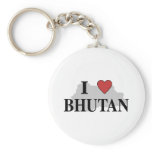 I Love Bhutan Keychains