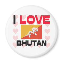 I Love Bhutan magnets
