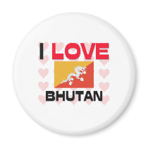 I Love Bhutan magnets