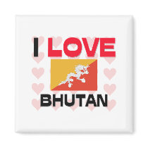 I Love Bhutan magnets