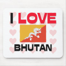 I Love Bhutan mousepads