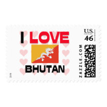 I Love Bhutan Postage Stamp