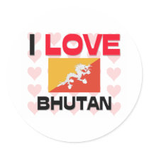 I Love Bhutan stickers