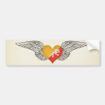 I Love Bhutan -wings Bumper Sticker
