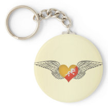 I Love Bhutan -wings Keychains