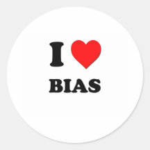 I Love Bias Round Sticker