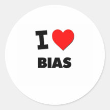 I Love Bias Stickers