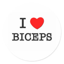 I Love Biceps Stickers