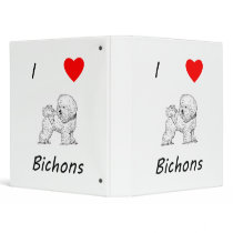 I Love Bichons Binder