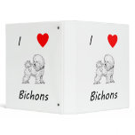 I Love Bichons binders