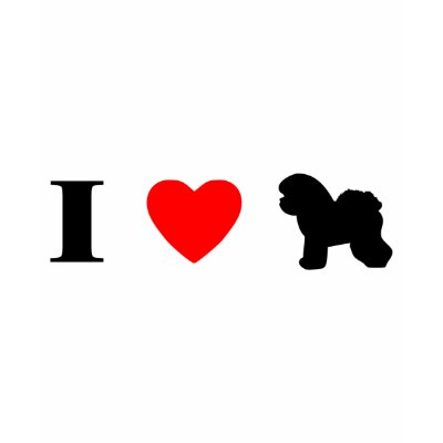I Love Bichons Frises T-Shirt by MenagerieMayhem