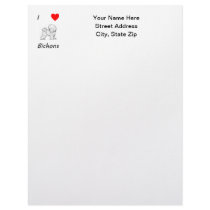 I Love Bichons Letterhead Template