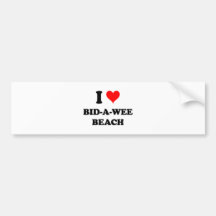 I Love Bid-A-Wee Beach Bumper Sticker