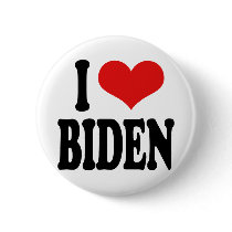 I Love Biden Button