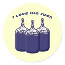 I Love Big Jugs Stickers