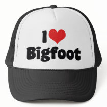 I Love Bigfoot Mesh Hats