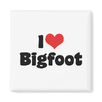 I Love Bigfoot Refrigerator Magnets