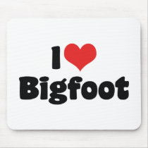 I Love Bigfoot Mouse Pads