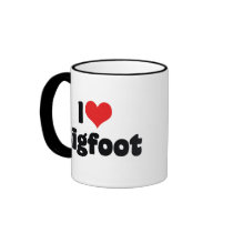 I Love Bigfoot Mugs