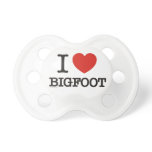 I Love Bigfoot Pacifiers