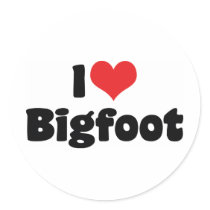 I Love Bigfoot Sticker