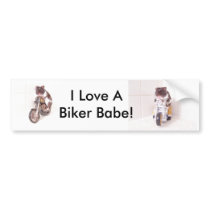 I love biker babe bumper stickers
