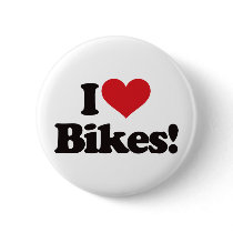 I Love Bikes! Pinback Button